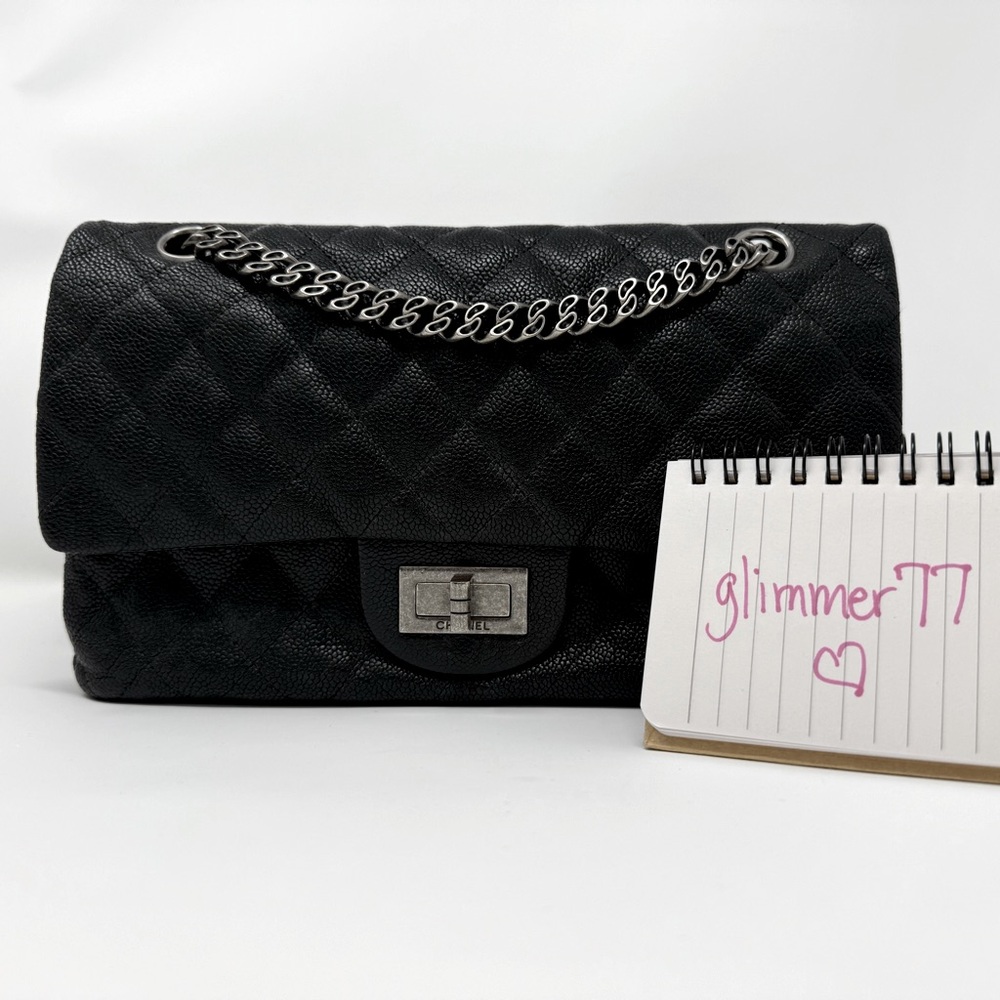 Chanel Reissue 225 Double Flap Bag Black Caviar Leather